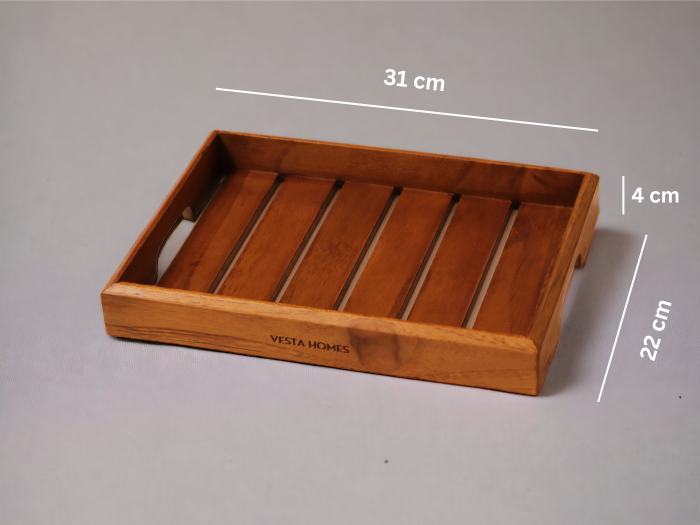 Rivika Medium Teak Wood Tray