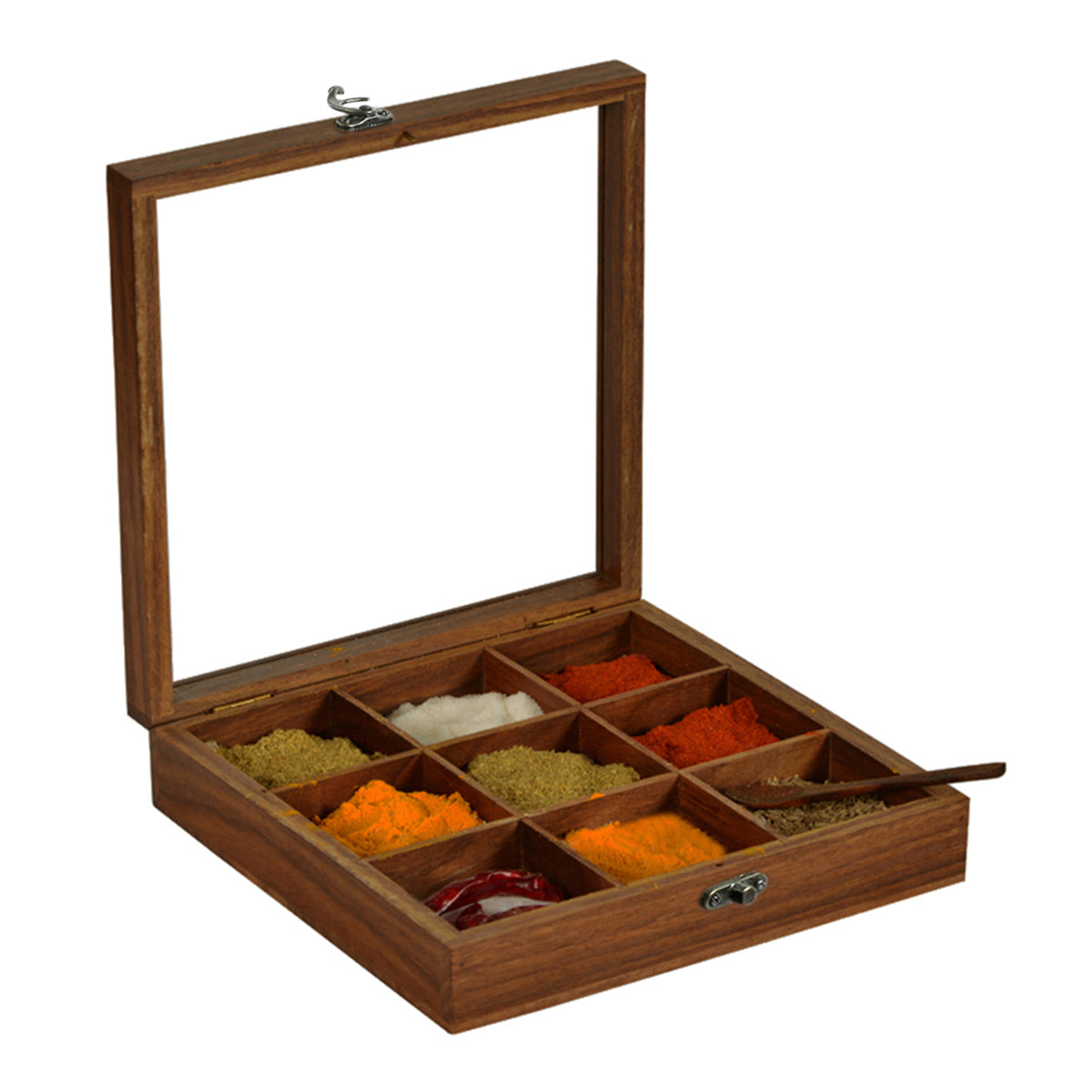 Wooden Masala Box for Kitchen - Wooden Spice Box