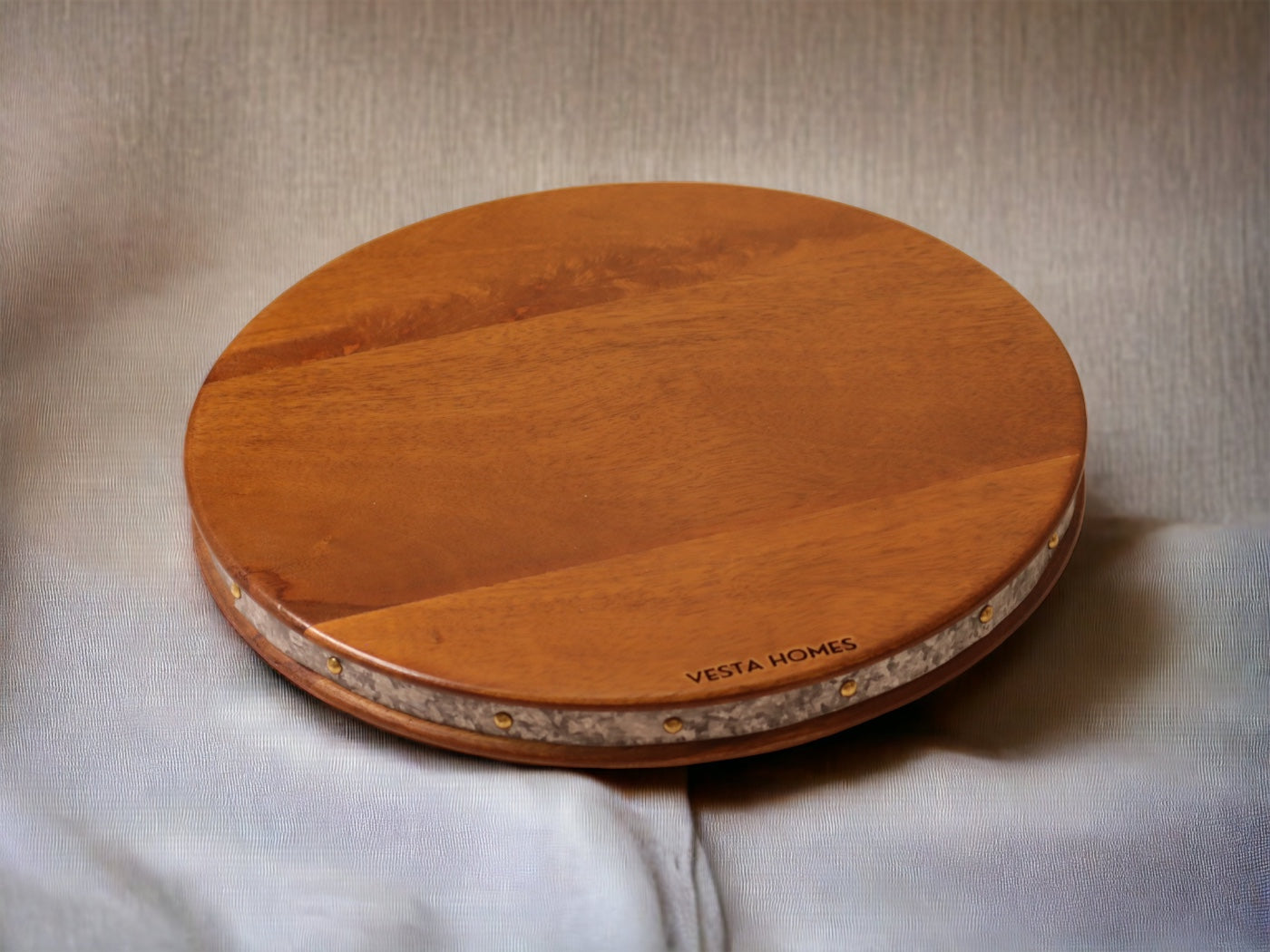 Alfa 360 Degree Large Rotating Wooden Cake Stand