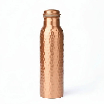 Hammered Copper Water Bottle 34 oz  - Sport Fitness Yoga 1000 ml vankriti